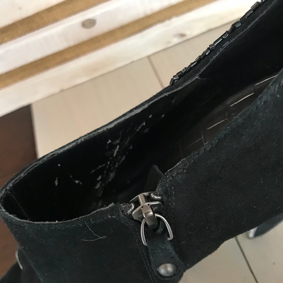 Sam Edelman Una Embellished Black Peep Toe Heels - Picture 6 of 8